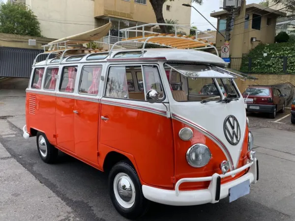VW T1 split window bus Samba replica 1974